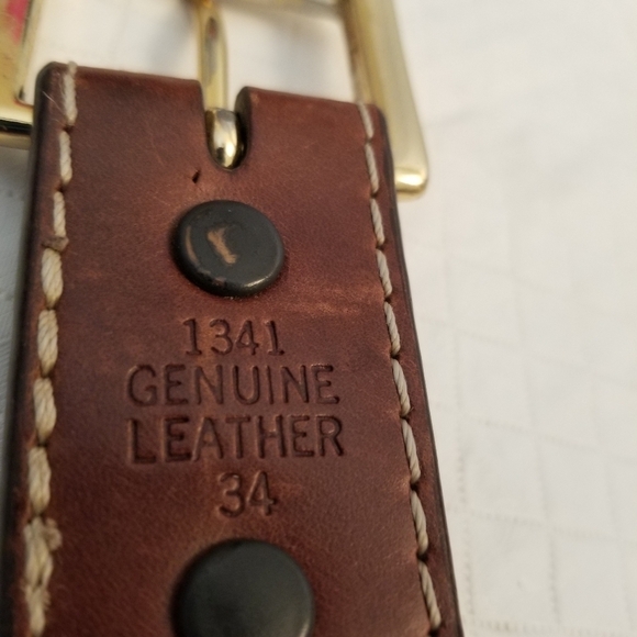 Genuine Leather Belt for Men Dress Causal 34 Stitch Pattern - Picture 5 of 5